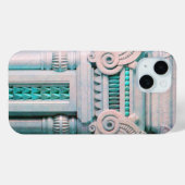 ピンクエレガント芸術的ブルーファンタジーデコール Case-Mate iPhoneケース (裏面 (横))