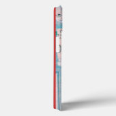 ピンクエレガント芸術的ブルーファンタジーデコール Case-Mate iPhoneケース (裏面 / 右)