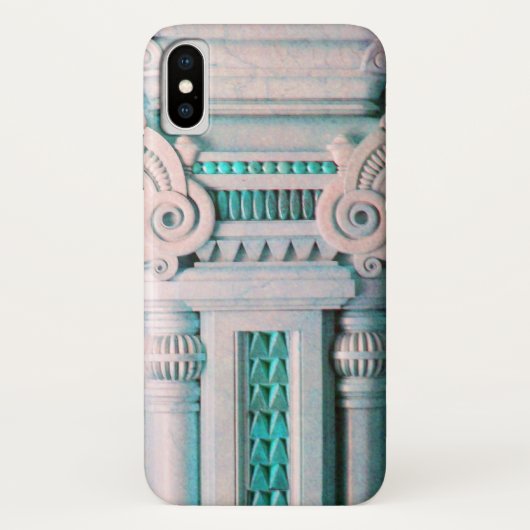 ピンクエレガント芸術的ブルー大理石デコール Case-Mate iPhoneケース (裏面)
