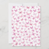 ピンクエレガント蝶イスラムAqiqa Aqeqah 招待状 (裏面)