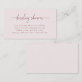 ピンクエレガント表示シャワーカード エンクロージャーカード (正面/裏面)
