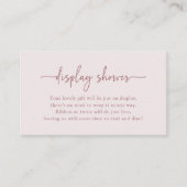 ピンクエレガント表示シャワーカード エンクロージャーカード (正面)