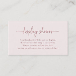 ピンクエレガント表示シャワーカード エンクロージャーカード