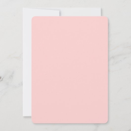 ピンクエレガント赤面と金ゴールドバプテスマ 招待状 (裏面)