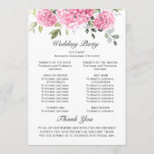 ピンクエレガント赤面アジサイ結婚ボホの式 プログラム (裏面)