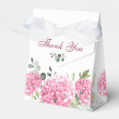 ピンクエレガント赤面アジサイ・ユーカリ結婚プス フェイバーボックス (正面サイド)