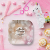 ピンクエレガント赤面キンセアニラ ペーパープレート (パーティー)