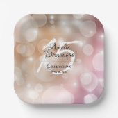 ピンクエレガント赤面キンセアニラ ペーパープレート (正面)