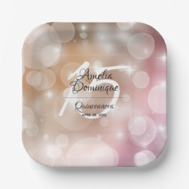 ピンクエレガント赤面キンセアニラ ペーパープレート