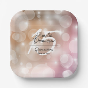 ピンクエレガント赤面キンセアニラ ペーパープレート