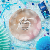 ピンクエレガント赤面キンセアニラ ペーパープレート (パーティー)