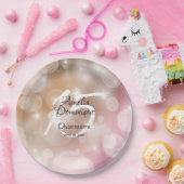 ピンクエレガント赤面キンセアニラ ペーパープレート (パーティー)