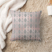 ピンクエレガント赤面シルバーハーレクイン クッション (ブランケット)