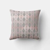 ピンクエレガント赤面シルバーハーレクイン クッション (裏面)