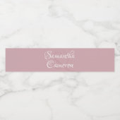 ピンクエレガント赤面ダスティバラロマン結婚ツ ペットボトルラベル (シングルラベル)