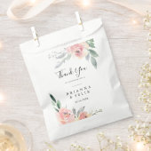 ピンクエレガント赤面フローラありがとうござ結婚う フェイバーバッグ (クリップ留めされた状態)