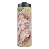 ピンクエレガント赤面フローラ祖母 タンブラー (正面)