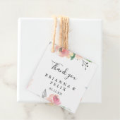 ピンクエレガント赤面フローラ結婚ズ フェイバータグ (インサイチュ)