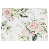 ピンクエレガント赤面ユーカリプトゥスグ結婚レナリー ラージペーパーバッグ (裏面)