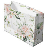 ピンクエレガント赤面ユーカリプトゥスグ結婚レナリー ラージペーパーバッグ (正面アングル)