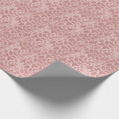 ピンクエレガント赤面植物学 |クリスマス・ホリデー ラッピングペーパー (角)