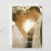 ピンクエレガント赤面金ゴールド結婚フローラの写真 サンキューカード (裏面)