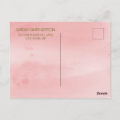 ピンクエレガント金ゴールドエッフェルタワーパリスイート16 ポストカード (裏面)