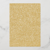 ピンクエレガント金ゴールドグリッターキンセアニラ誕生日 箔招待状 (裏面)