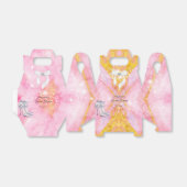 ピンクエレガント金ゴールドグリッタースパークル フェイバーボックス (折り畳みなし)