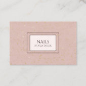 ピンクエレガント金ゴールドグリッターネイルサロンマニキュリスト ロイヤリティカード (正面)