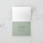 ピンクエレガント金ゴールドグリッターバラユーカリ結婚ス サンキューカード (内部)