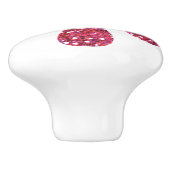 ピンクエレガント金ゴールドグリッター花 セラミックノブ (側面)