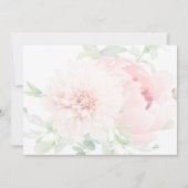 ピンクエレガント金ゴールドティアラフローラスウィート16 招待状 (裏面)