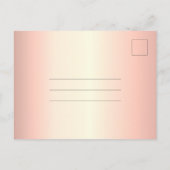 ピンクエレガント金ゴールドフローラキンセアニェラ保存日 ポストカード (裏面)