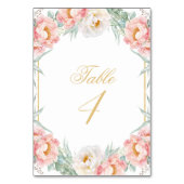 ピンクエレガント金ゴールドフローラキンセアニラ テーブルナンバー (裏面)