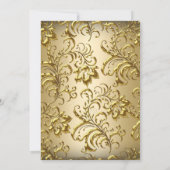 ピンクエレガント金ゴールドホワイトシャンパンブランチ招待状 招待状 (裏面)