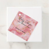 ピンクエレガント金ゴールドホワイトマーリング製品ラベル フェイバータグ (インサイチュ)