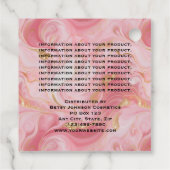 ピンクエレガント金ゴールドホワイトマーリング製品ラベル フェイバータグ (裏面)