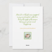 ピンクエレガント金ゴールドヴィンテージクリスマスホリデーカード シーズンカード (裏面)