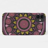 ピンクエレガント金ゴールド曼荼羅房宝禅点画花 Case-Mate iPhoneケース (裏面(横))
