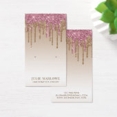 ピンクエレガント金ゴールド滴下グリッターイヤリングディスプレイ (デスク)