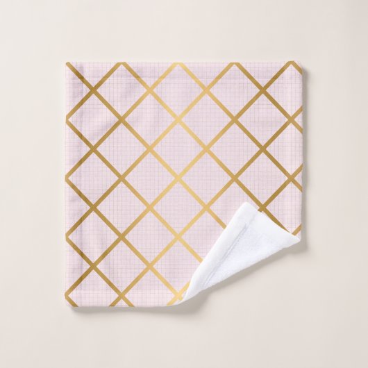 ピンクエレガント金ゴールド2ダイヤモンドバスルーム用タオルセット バスタオルセット (ウォッシュタオル)