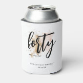 ピンクエレガント金ゴールド40歳の誕生日 缶クーラー (缶裏面)