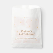 ピンクエレガント雲9つ星ガールベビーシャワー フェイバーバッグ (正面)