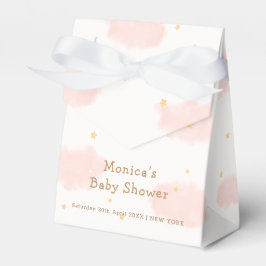 ピンクエレガント雲9女の子ベビーシャワー フェイバーボックス