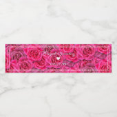 ピンクエレガント鮮やかローズ審美的シックなロマンチック ペットボトルラベル (シングルラベル)