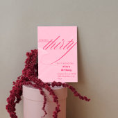 ピンクエレガント30歳の誕生日招待状for Her 招待状