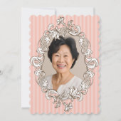 ピンクエレガント60歳の誕生日パーティー 招待状 (裏面)