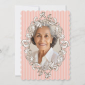 ピンクエレガント70歳の誕生日パーティー 招待状 (裏面)