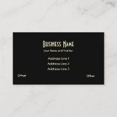 ピンクエレガント、グリーン、クリーム、ブラック名刺 名刺 (裏面)